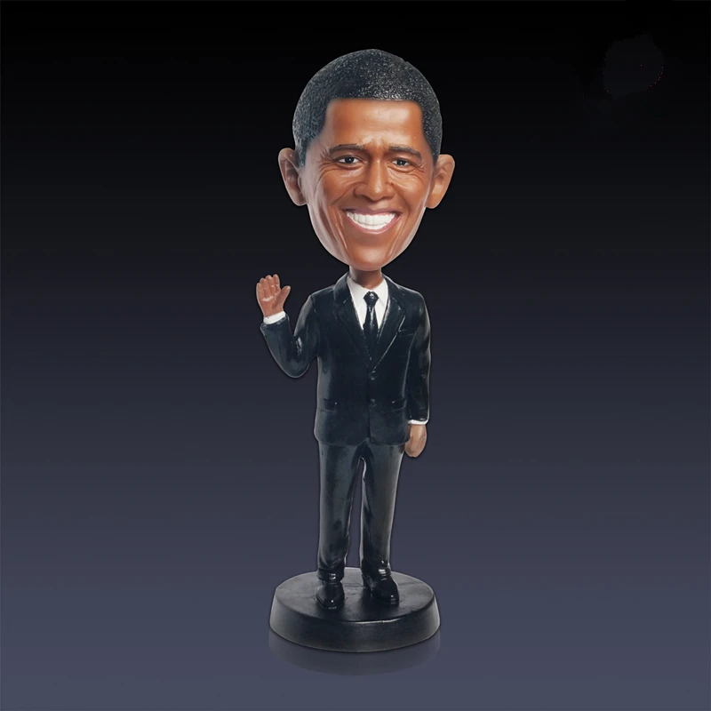 

Nodding Obama Shake Head Dolls Dashboard Car Decoration Accessories Auto Shaking Head Toy for Automoibles Car-styling