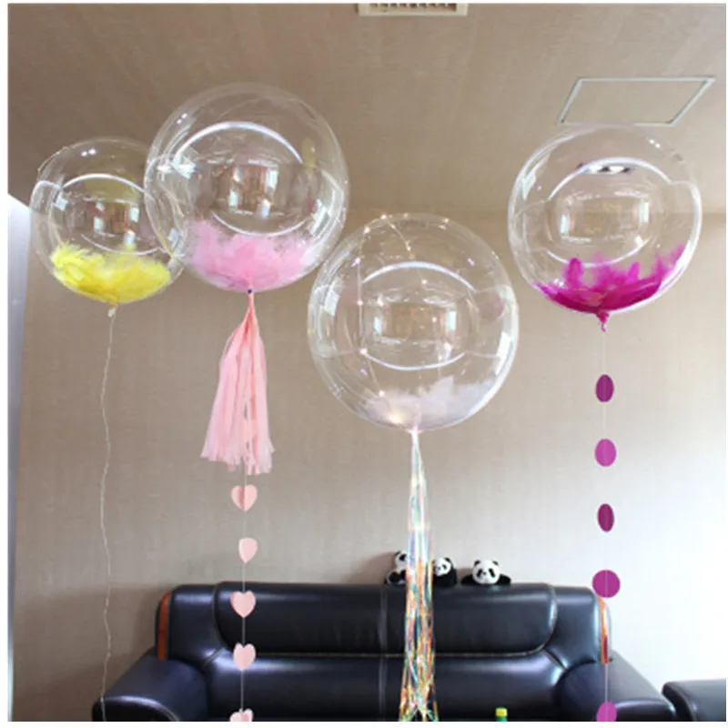 1 шт прозрачные шарики без морщин прозрачные DIY баллоны с гелием Globos день рождения принадлежности для украшения свадебной вечеринки Пузырьковые шары подарки