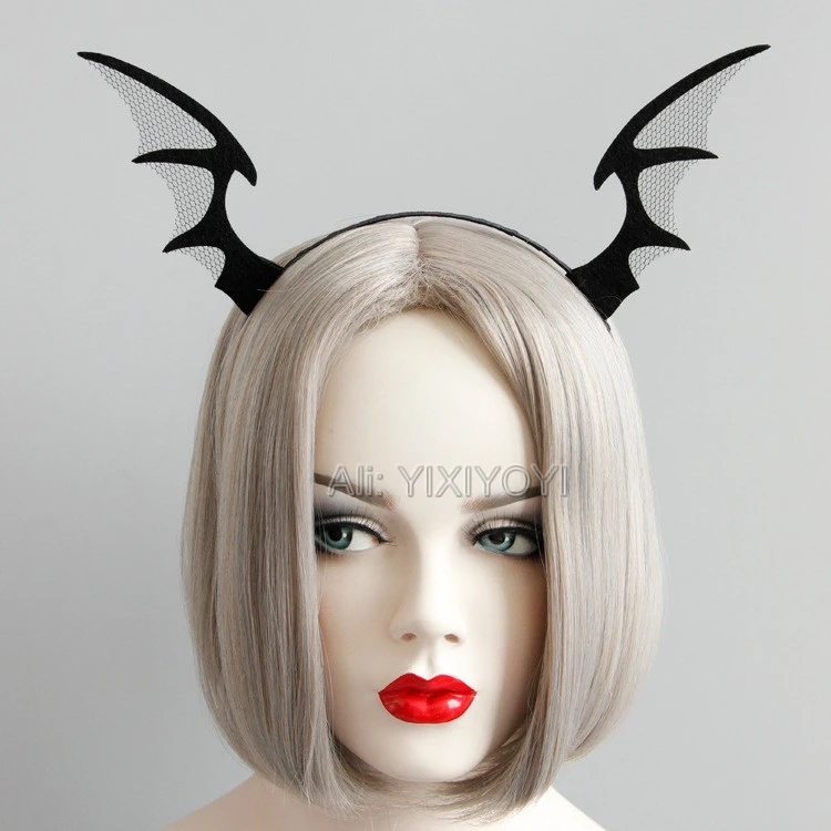 Хэллоуин Шутки Wacky Elven Demon Horn Hairbands женщина косплэй праздничные волосы Готический