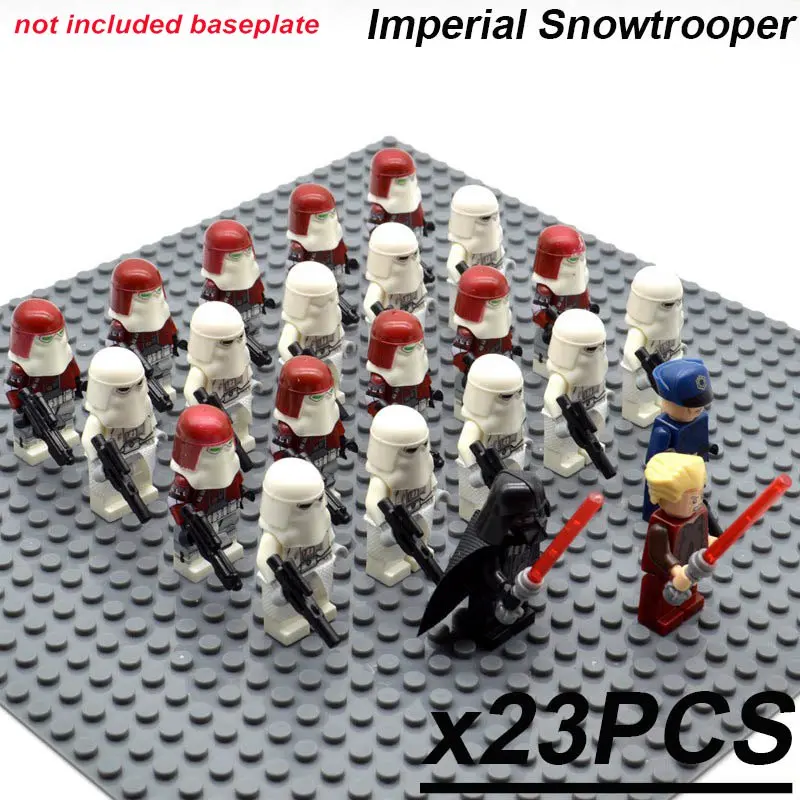 Imperial Snowtrooper 23 шт./компл. Звездные войны ЛЕГИОН 41st элитного корпуса штурмовиками из Snowtrooper Палпатин йода Анакина конструкторных блоков, Детские кубики, игрушки - Цвет: Imperial Snowtrooper