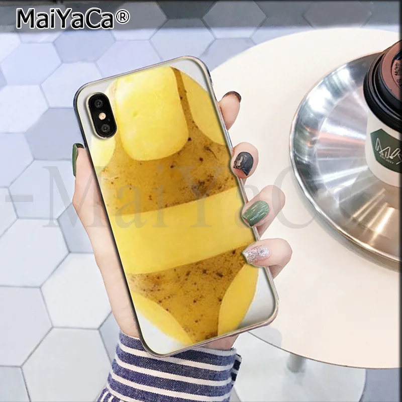 MaiYaCa, милый, коричневый, картофельный, мягкий, ТПУ, силиконовый, распродажа, роскошный, крутой чехол для телефона, для iPhone 8, 7, 6, 6S Plus, X, XS, max, 5, 5S, SE, XR