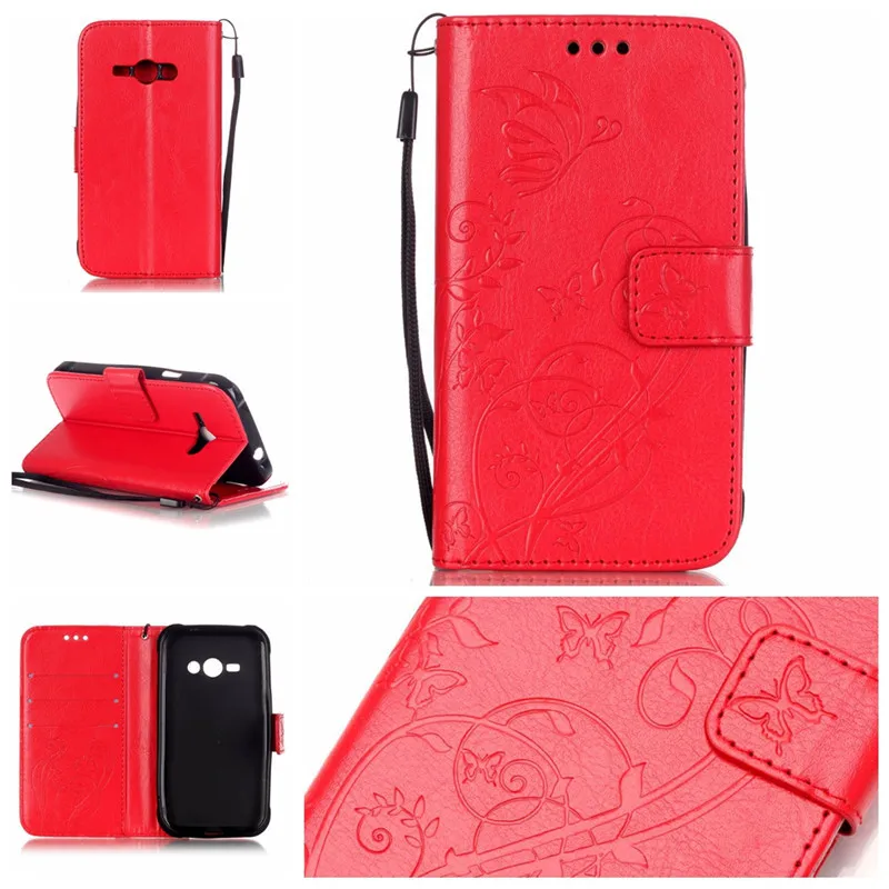 Retro Wallet phone Cases Book Style PU Leather Flip Case Cover For Samsung Galaxy J1 Ace J110 case Shock Proof Bag With Lanyard | Мобильные