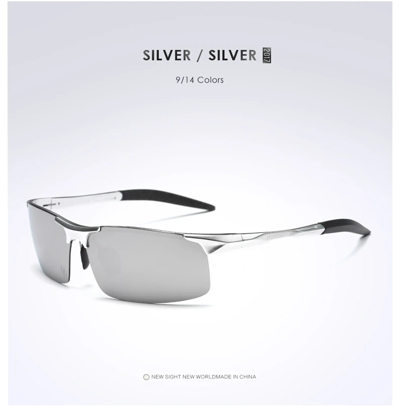 8177 Silver(Silver) Для Мужчин's поляризованный, алюминиевый, магниевый солнцезащитные очки HD поляризованные очки для мужчин очки oculos de sol masculino UV400 Для женщин солнце бокалы 8177 - Цвет линз: 8177 Silver(Silver)