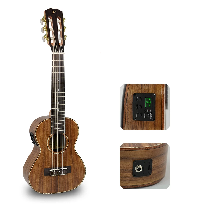 Guitaliele топовая акустическая электрическая мини гитара 28 дюймов 6 стрингулеле