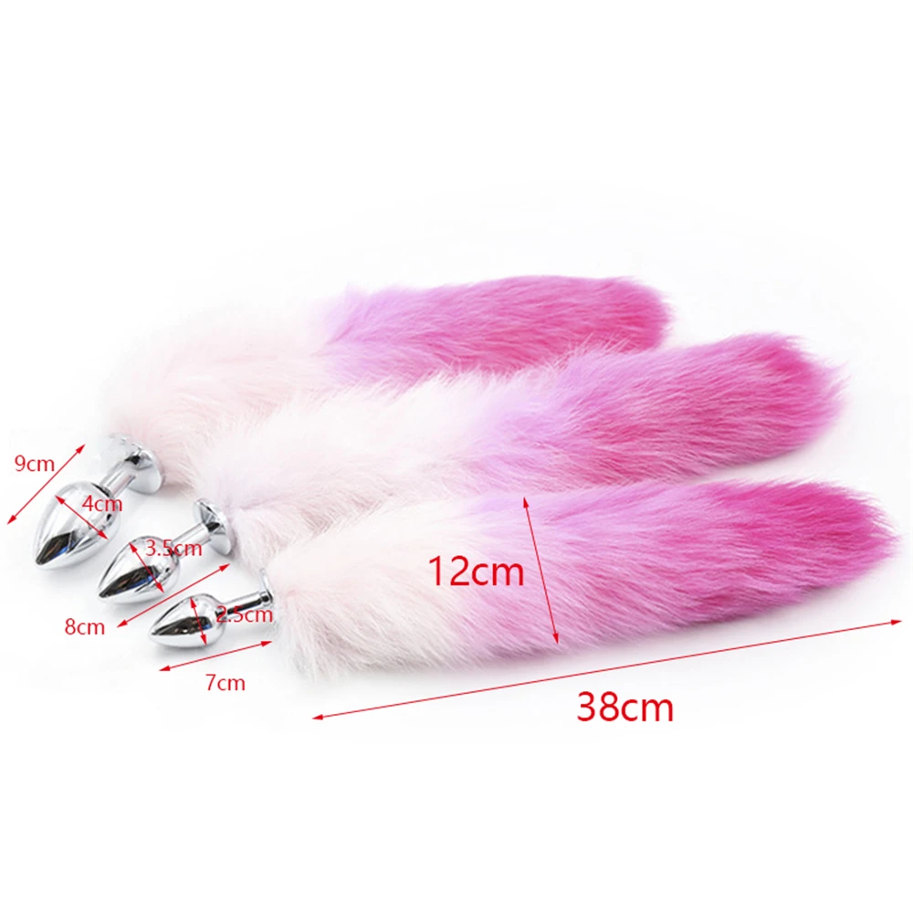 Нержавеющая сталь Анальная пробка лисий хвост анальный Plug Интимные Игрушки для