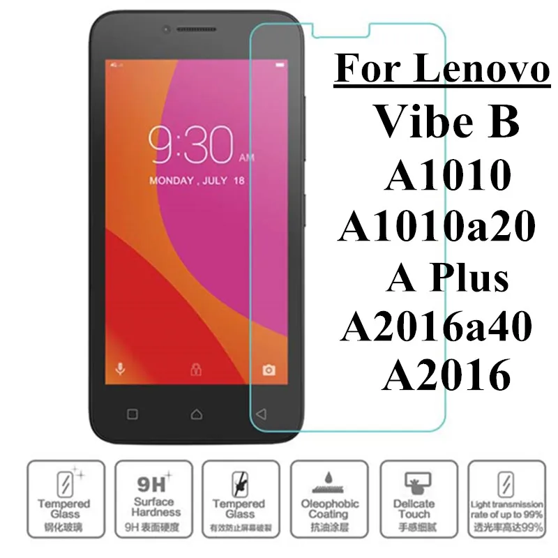 9H закаленное стекло для lenovo A plus A1010a20 A2016a40 Aplus A1010 чехол для защиты экрана на VibeA A 1010 a20 a40 Vibe B Capa