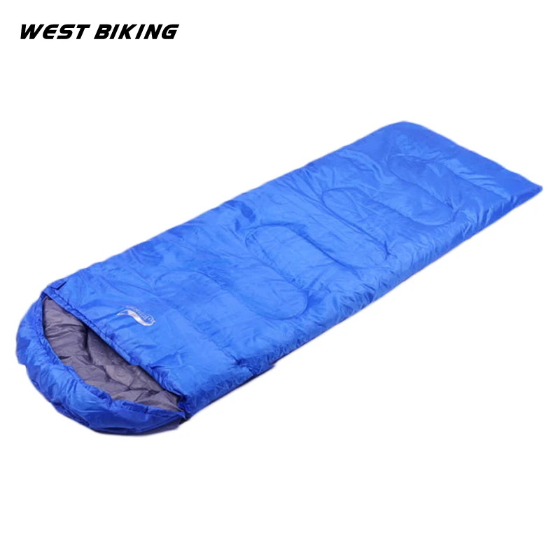 Blue WEST BIKING, 1 кг, 70*220 см, сверхлегкий спальный мешок для горного туризма, кемпинга, горного велоспорта, спальный мешок - Цвет: Blue
