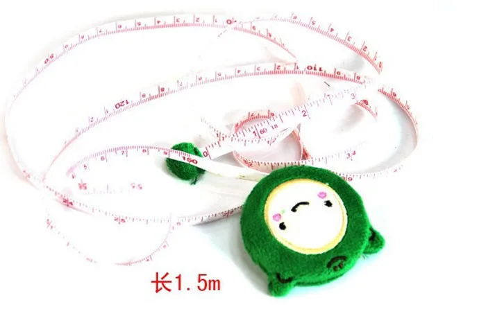 5 шт./20 шт. Мультяшные животные Плюшевые зеленые Мини выдвижные измерительные