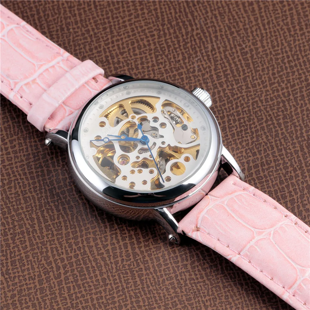 Часы SHENHUA женские кожаные автоматические механические под платье|bracelet gift|bracelet