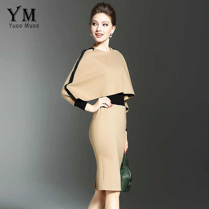 YuooMuoo Новое Европейское модное женское осеннее платье Карандаш короткое