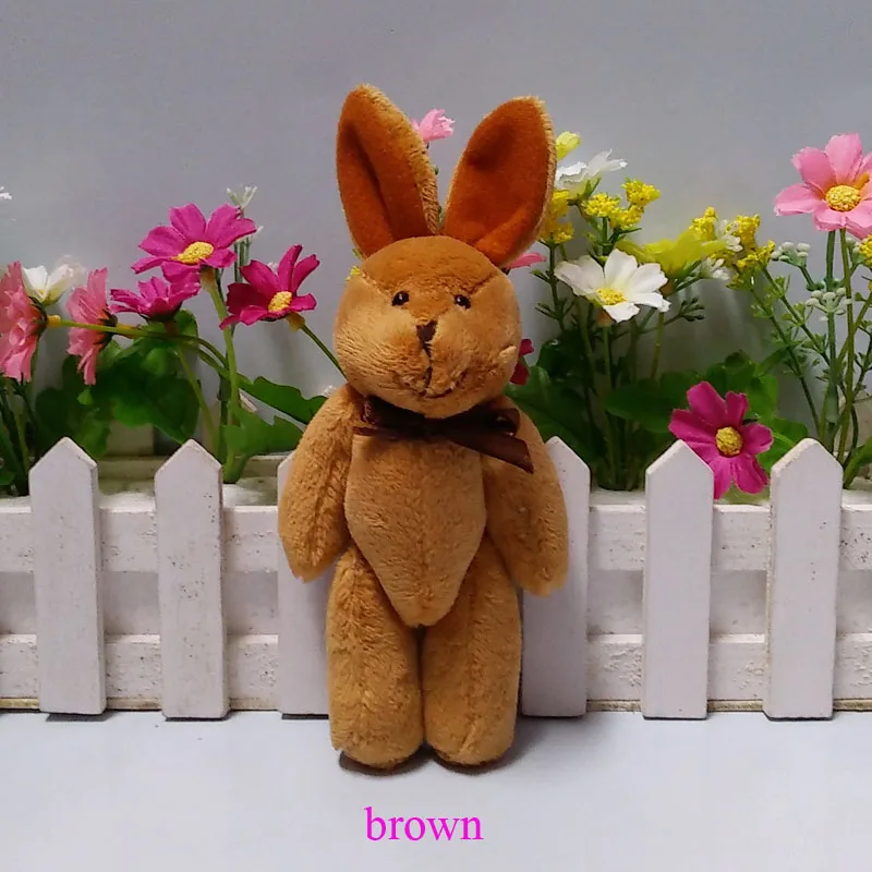 17 см плюшевый Мини кролик шарнирный мягкие Подвески мультяшный Букет Кукла