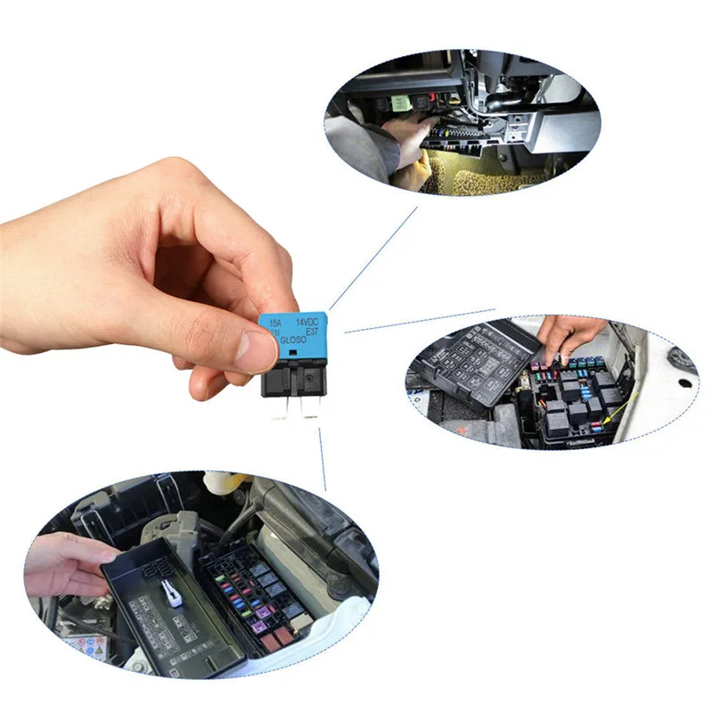 New 12V-28V Circuit Breaker Blade Fuse Reset Over-current Protection Automatic Recovery 5A-30A Marine Rally Automotive#296850 | Автомобили