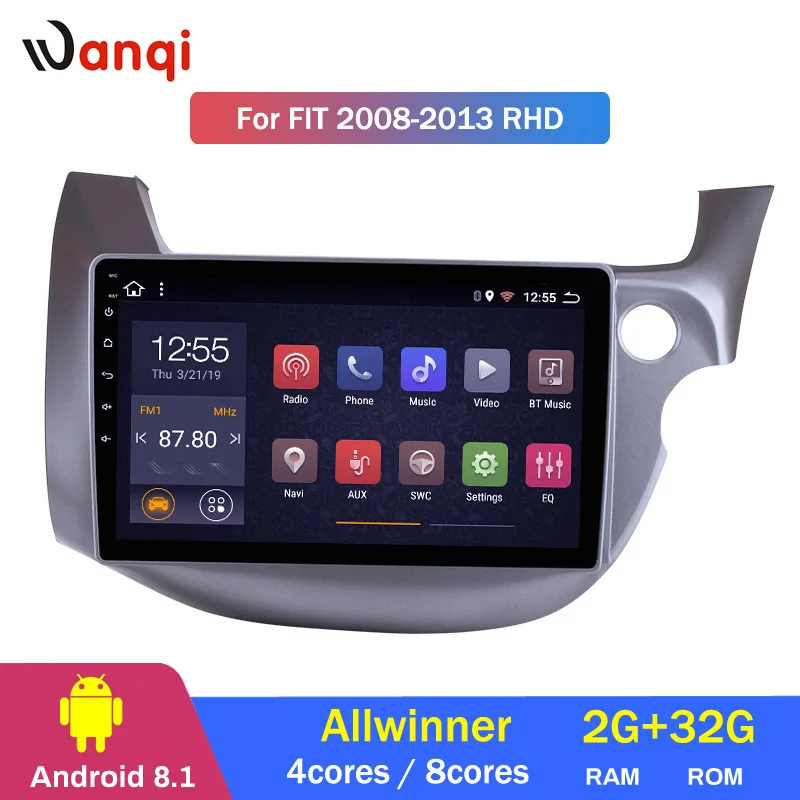 2G ram 32G rom 10,1 дюймов Автомобильный gps навигация для Honda Fit 2008-2013 правый руль с стерео Bluetooth wifi