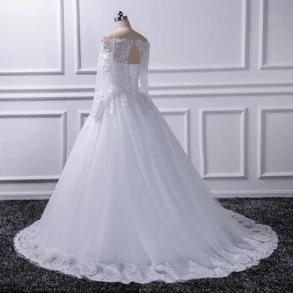 Katristsis d robes de Mariage в стиле «принцесс» с вырезом «лодочка бальное платье в пол Длина vestido de noiva renda свадебные платья
