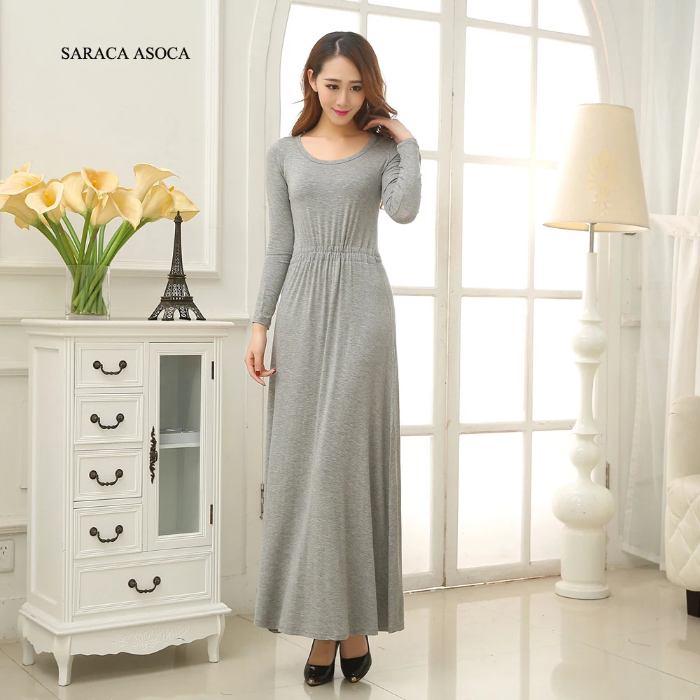 Новое Стильное платье с длинными рукавами и эластичной резинкой на талии женские