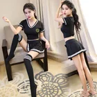 Сексуальное нижнее белье, костюм для соблазнения сексуальная униформа для ролевых игр и Costplay сценический костюм Футбол Детские Чирлидинг команды