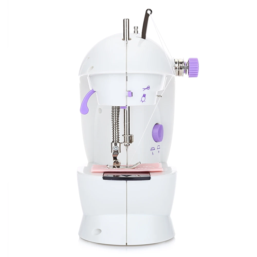 Мини AC100 240V электрическая ручная швейная машина с двойной регулировкой скорости