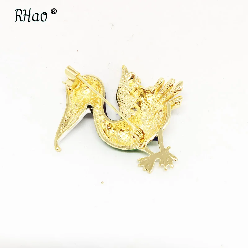 RHao новые яркие эмалевые шпильки для шарфа с перепелом Женские Мужские корсажные