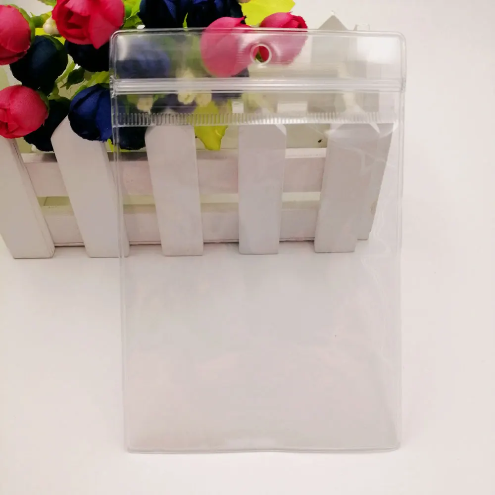 

50pcs RUIHAOYU Transparent PVC Reclosable Ziplock Bag Soft Plastic Gifts Bags&Pouches Gift Jewelry Packaging Bag With Hang Hole