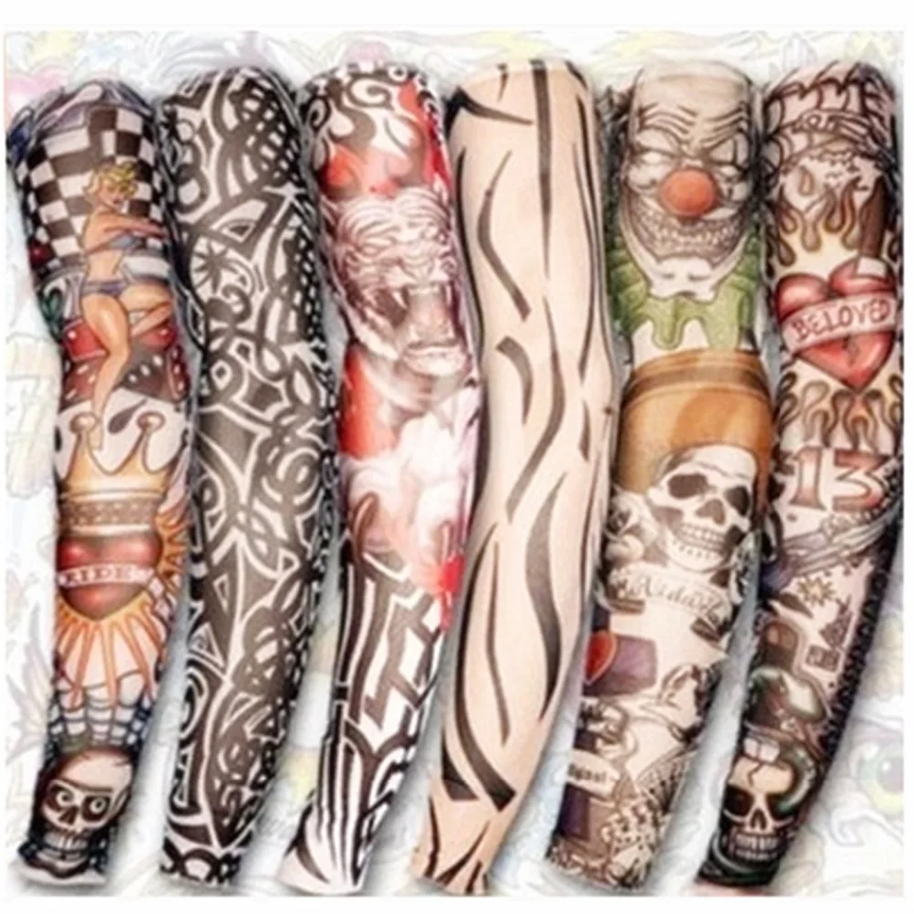 Тату чулки татуировки художественный рукав на руку поддельный Временный Дизайн