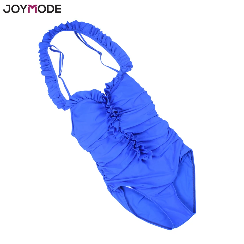 JOYMODE One Piece Bikini Black Swimsuit Women Push Up Monokini Plus Size Bathing Suit Retro Swimwear Ruffle Bodysuit Biquini 3XL | Спорт и