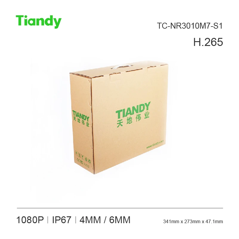 Tiandy 10ch H.264/H.265 NVR tc-nr2010m7-s1 1080 P Поддержка SD Гибридный доступа и 1 шт. HDMI VGA 4 т жесткий