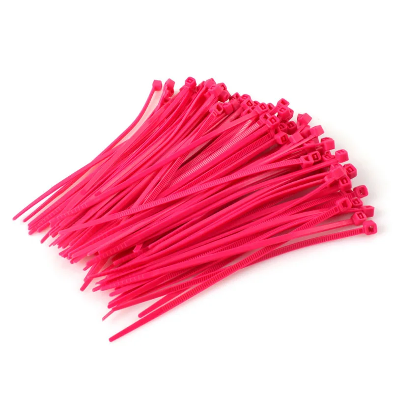 

100Pcs/Pack Durable Colorful Practical Mixed Color Plastic Cable Ties Strap 102mm X 2mm Zip Tie Cable Wire Tidy #64765