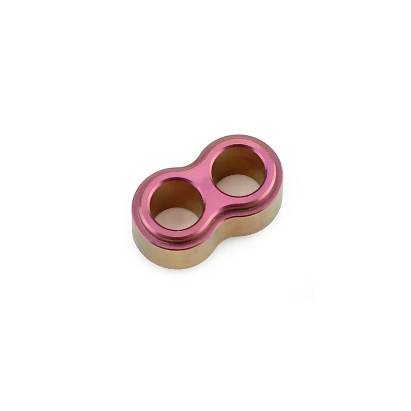 rose 1 шт. деликатный нож из титанового сплава Мини бусины Паракорд зонтик веревка Открытый EDC двойное отверстие шарик - Цвет: rose