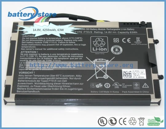 Оригинальные аккумуляторы для ноутбуков Alienware M11x T7YJR KR 08P6X6 R1 14 8 в ячеек|laptop battery|8