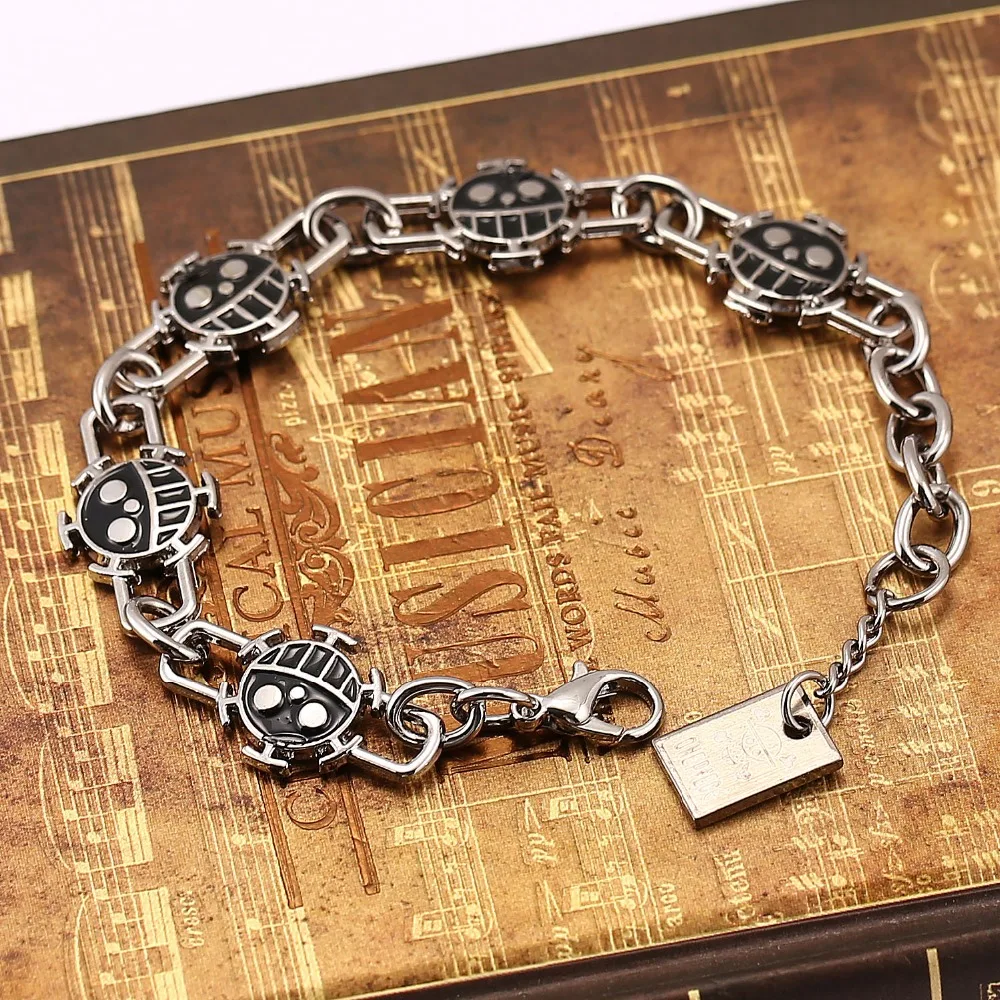 12 шт./лот цельный браслет желтые и черные браслеты со смайликом Trafalgar Law