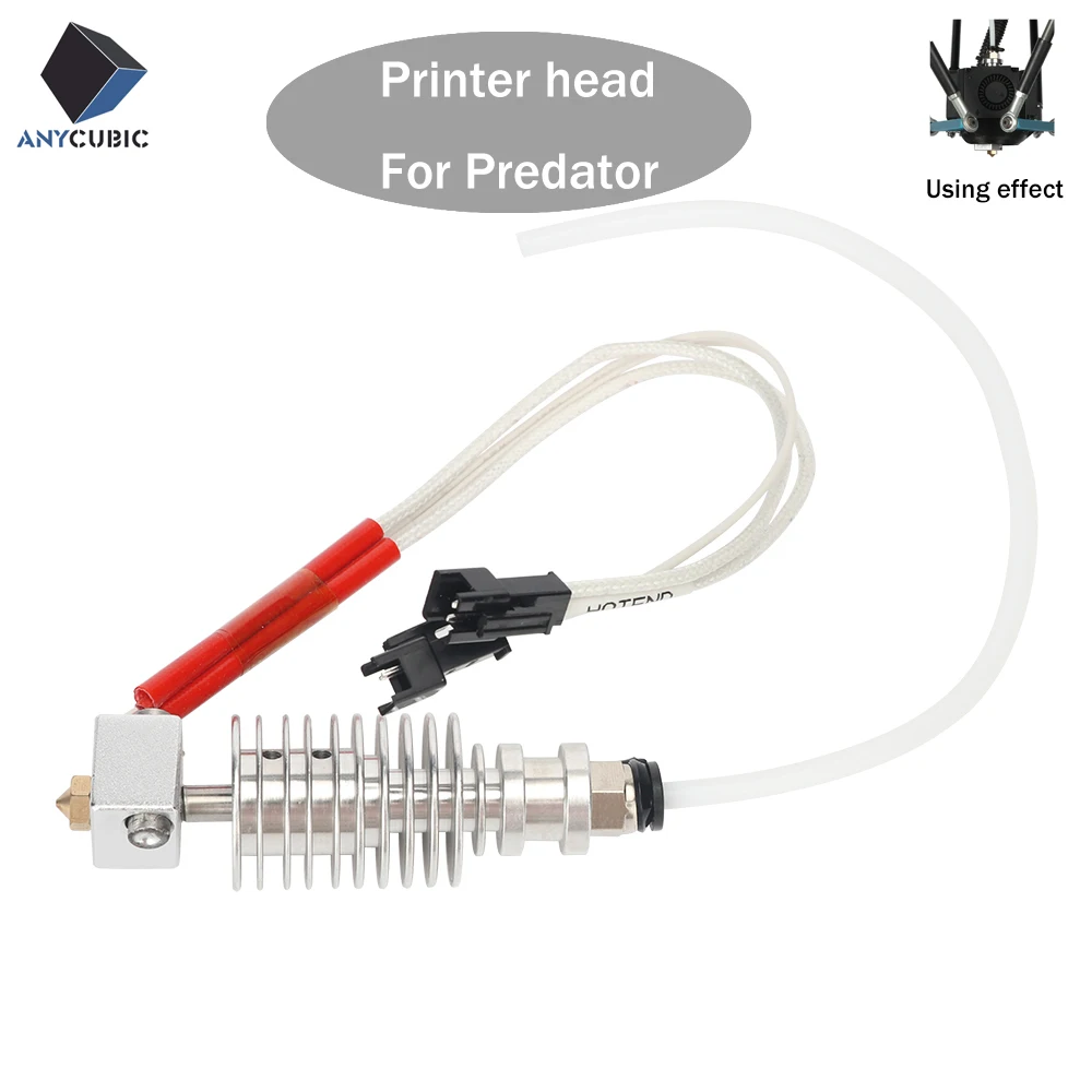 ANYCUBIC 3d принтер Hotend комплект для хищника 24 В с датчиком температуры нагревательной трубки и головкой принтера сопла 0,4 мм