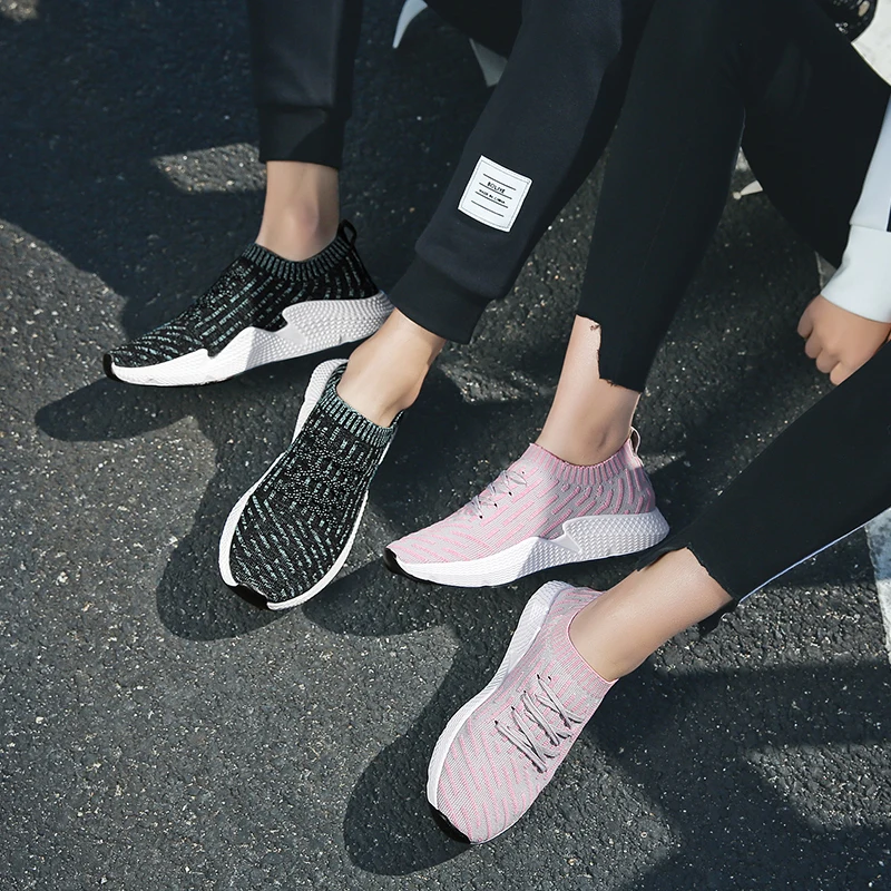 Weweya Новые Unisex кроссовки для Для женщин мужчин носок легкие дышащие спортивные