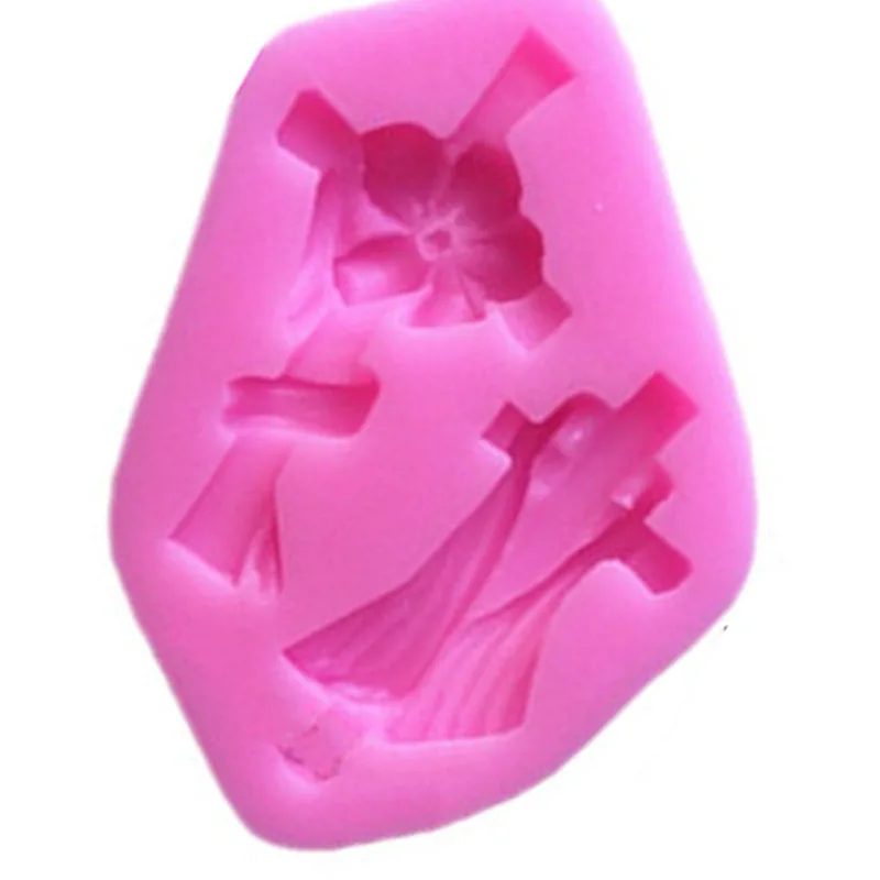 Крестообразная форма с цветами силиконовая для 3d украшения торта инструмент