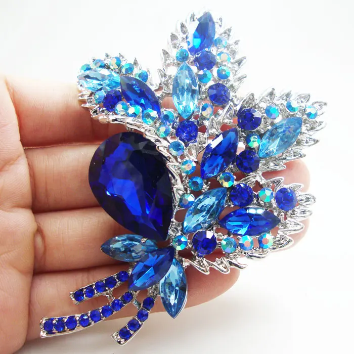 Женская Брошь Стразы с подвеской в виде цветов и листьев | Украшения аксессуары