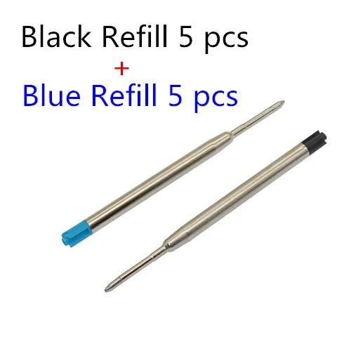Blue and Black 1 шт. с блестящими стразами Ручка Металл Подвеска шариковая ручка пуля 1,0 мм перо черный Заправка Улучшенная офисная ручка для письма - Color: Blue and Black