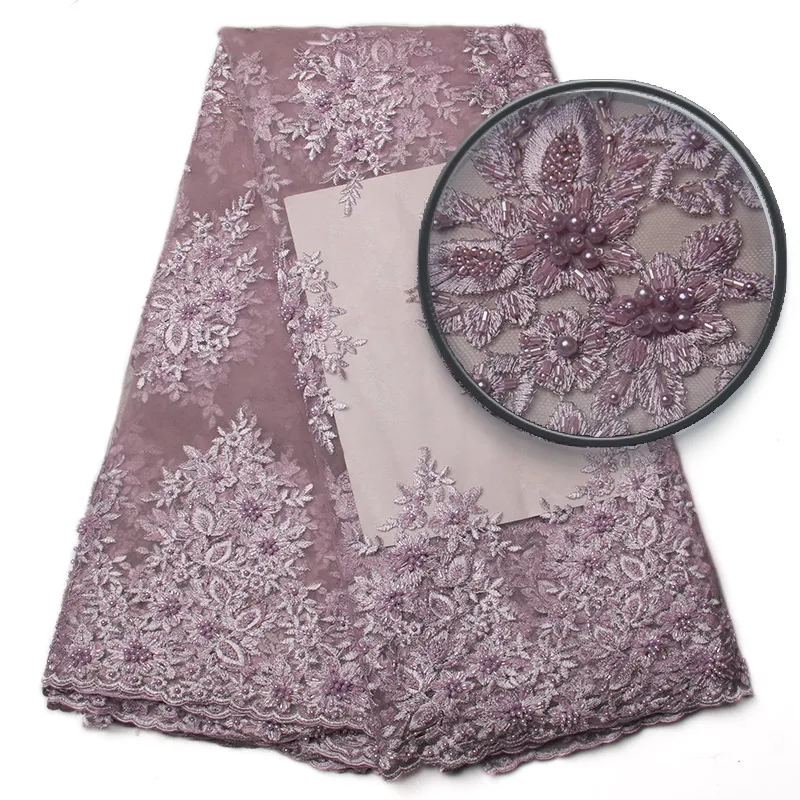 New Arrive African Lace Fabric High Quality Frenh with beads Nigerian Wedding Dress French GD831B-4 | Дом и сад