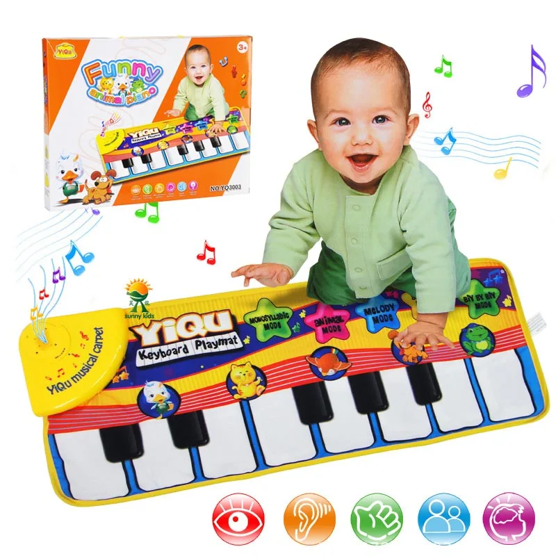 Детский плюшевый музыкальный коврик для новорожденных 0-12 месяцев | Игрушки и