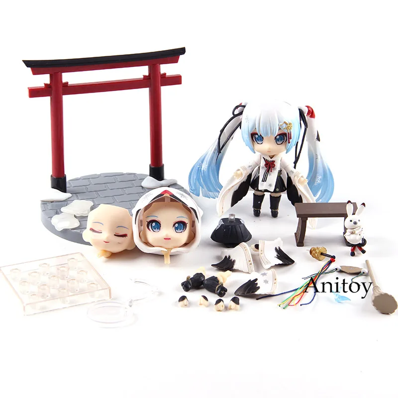 Nendoroid 850 Снег Мику кран жрица версия Редкие Хацунэ Мику ПВХ фигурка Коллекционная модель игрушки - Цвет: in bag