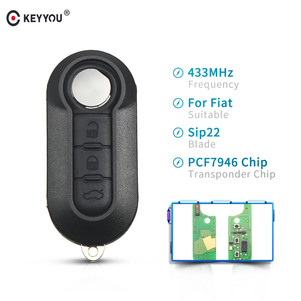 KEYYOU 3 кнопочный Раскладной Автомобильный пульт дистанционного управления авто