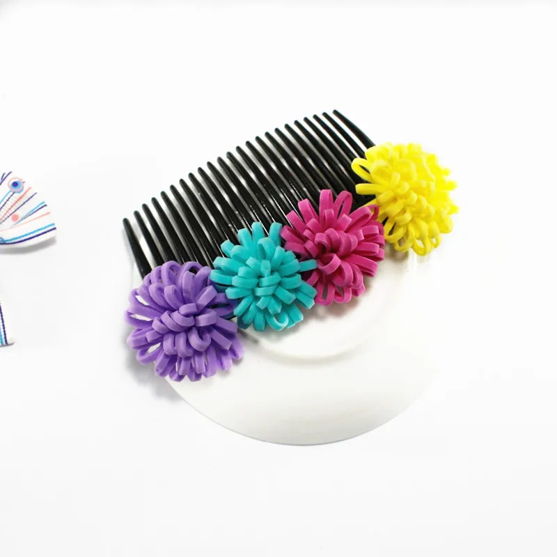 

Большой (12 см); Разные цвета сказочные Гавайские цветы пены гребень в виде цветка свадебные зажимы для волос