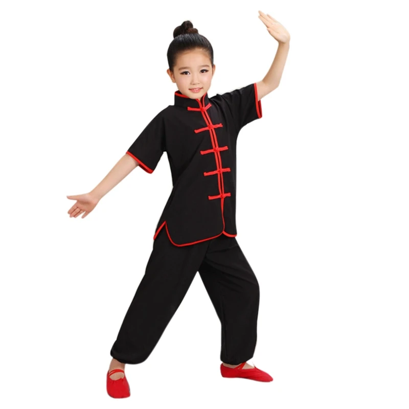 New Wushu Costume Children Chinese Traditional Clothing Kids Martial Arts Uniform Kung Fu Suit Girls Boys Stage Performance Set