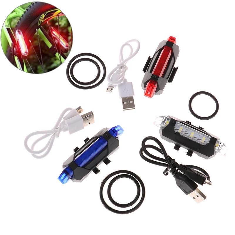 Cycling Warning Rear Lamp USB Rechargeable Bike LED Hot Selling Tail Light Bicycle Safety | Спорт и развлечения