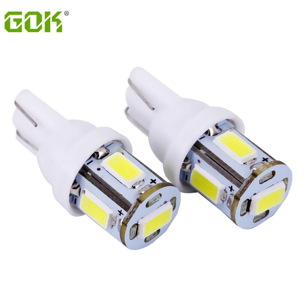 

2 шт./лот белый свет T10 led 5led 5630 5730 w5w t10 5smd супер яркий Авто led освещение автомобиля Клин Авто Лампа