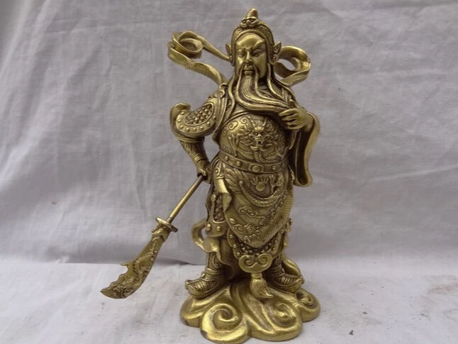 SCY песня voge Gem S3401 китайский чистый латунный воин Меч GuanGong Hero GuanYu Dragon God Бронзовая
