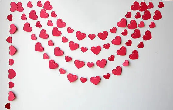 

romantic Heart garlands Wedding decoration, Wedding baby Bridal shower decorations valentine day banners