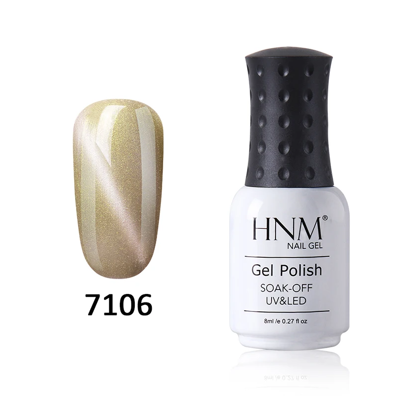 Новый светодиодный Гель лак HNM 8 мл для кошачий глаз Полуперманентная краска