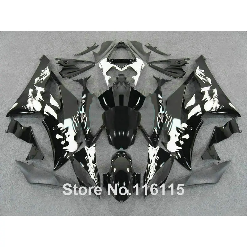

Fit for YAMAHA R6 2008 2009-2014 white black ABS fairings set YZF R6 08 - 13 14 custom fairing kit #2133 Full injection