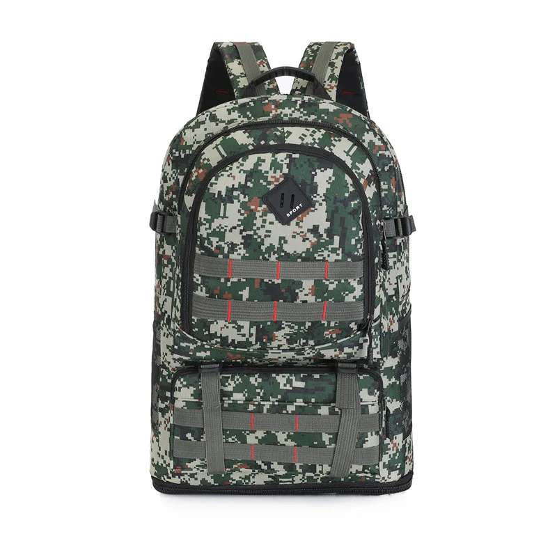 Тактический Рюкзак MOLLE, армейский уличный камуфляжный рюкзак, рюкзак, темно-синяя печать, Охотничья сумка, походная сумка - Цвет: green camo