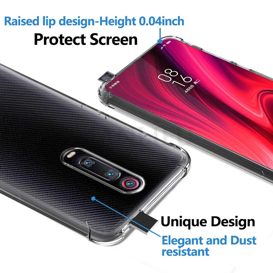 Прозрачный Силиконовый ТПУ чехол для Xiaomi Mi 9T Pro Redmi K20 защитный телефона |
