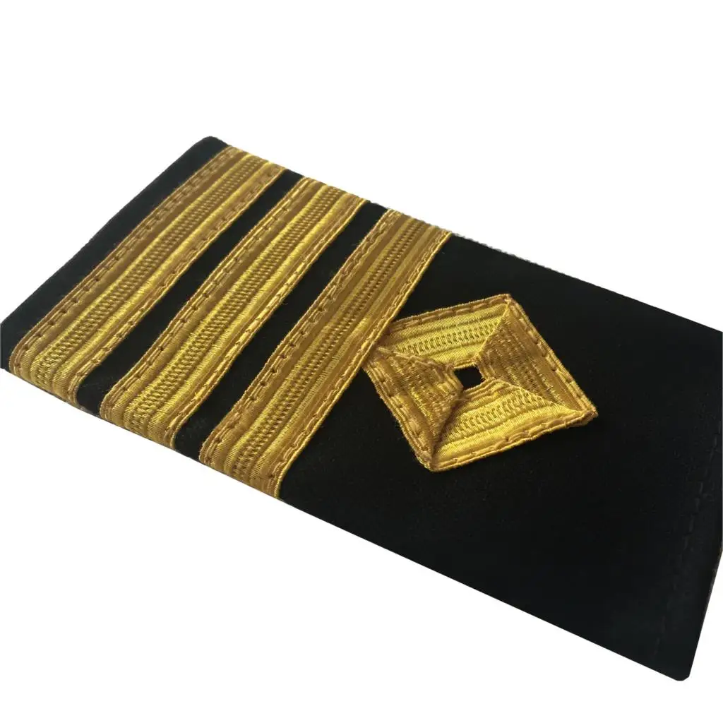 Золотой слиток из проволоки матросский Epaulet 3 линии квадратного дизайна ~~~ | Дом и